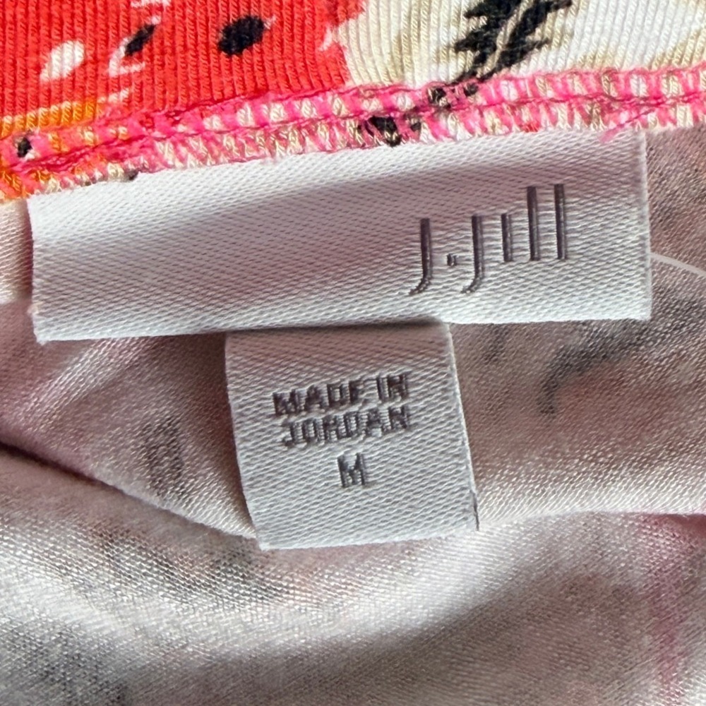 J. Jill Watermelon Print Geometric Medallion A-Line Midi Skirt Pink Orange M NEW - Picture 6 of 7